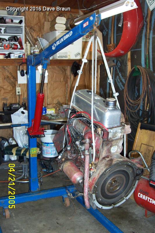 MGTD15470/Engine XPAG TD2 15613/Pulling the Engine/Hoist engine 3